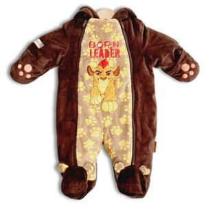 DISNEY Born Leader Kion Lion King Winter Warm Cozy Suit Brown Baby Kids 3 - 6 mo